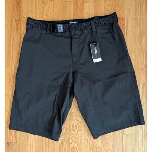 Mons Royale Virage Bike Shorts Black Men's 2XL Merino Blend Belted $125msrp NWT